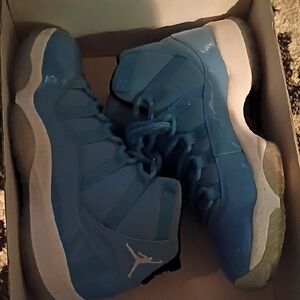 Blue High-Top Sneakers with White Logo